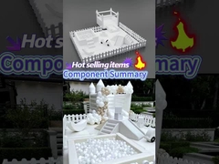 Niños Blanco equipo de juego suave Parque de juegos piscina con tobogán