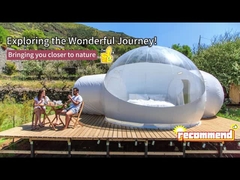Tenda de Campamento al aire libre transparente con túnel
