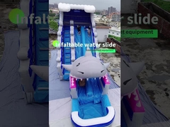 Deslizador de agua inflable OEM de PVC de 0.55 mm Deslizador de parque acuático infantil con piscina