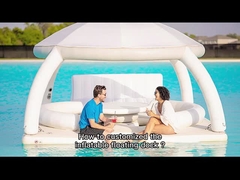 Plataforma de cubierta de natación de barco flotante inflable de PVC a medida.