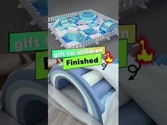 Equipo de juegos suaves personalizado juego suave de espuma blanca y azul con balón