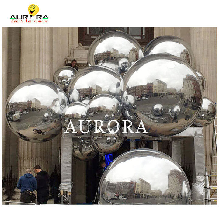 Balón flotante inflable para exteriores Decoración publicitaria para interiores Balón espejo discoteca