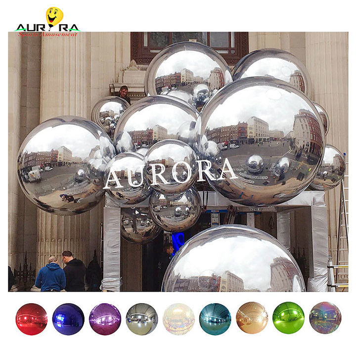 Balón flotante inflable para exteriores Decoración publicitaria para interiores Balón espejo discoteca