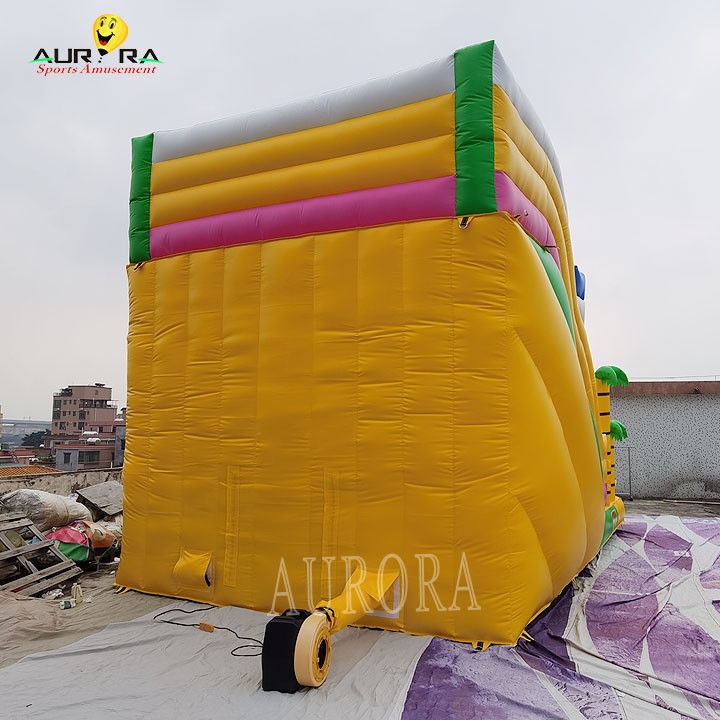 Amarillo para todas las edades tobogán inflable comercial personalizado para eventos escolares divertido y seguro