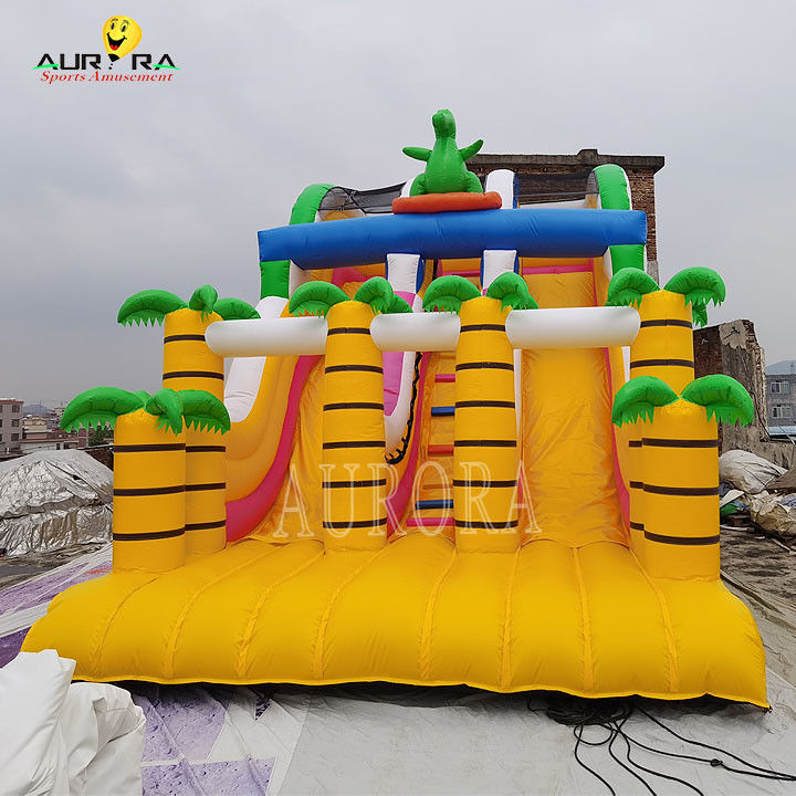 Amarillo para todas las edades tobogán inflable comercial personalizado para eventos escolares divertido y seguro