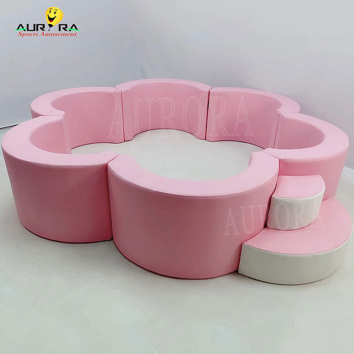 Conjunto de juegos suave Parque de juegos Pastel Escalar y jugar Bloques suaves Rosa Blanca Mini Flor