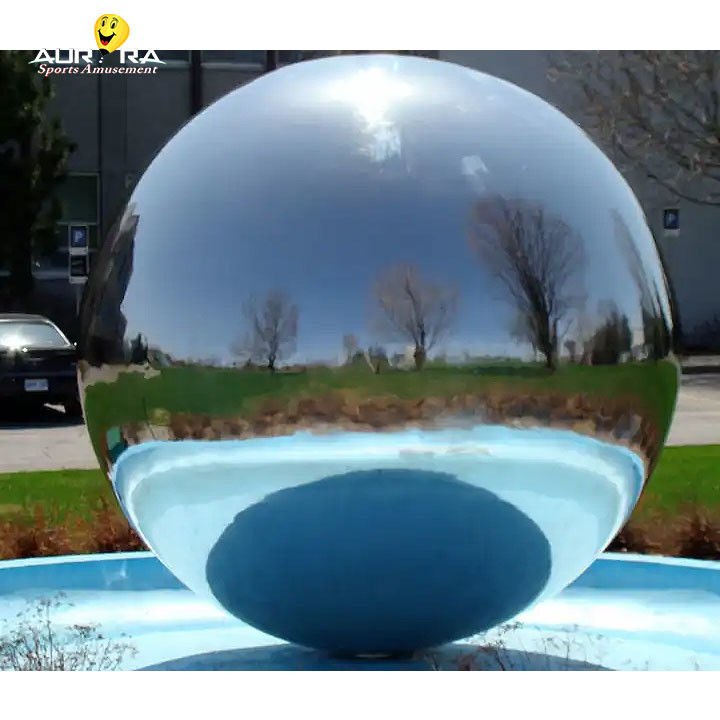 Esfera gigante sellada bola de plata esferas de espejo inflables para decoración