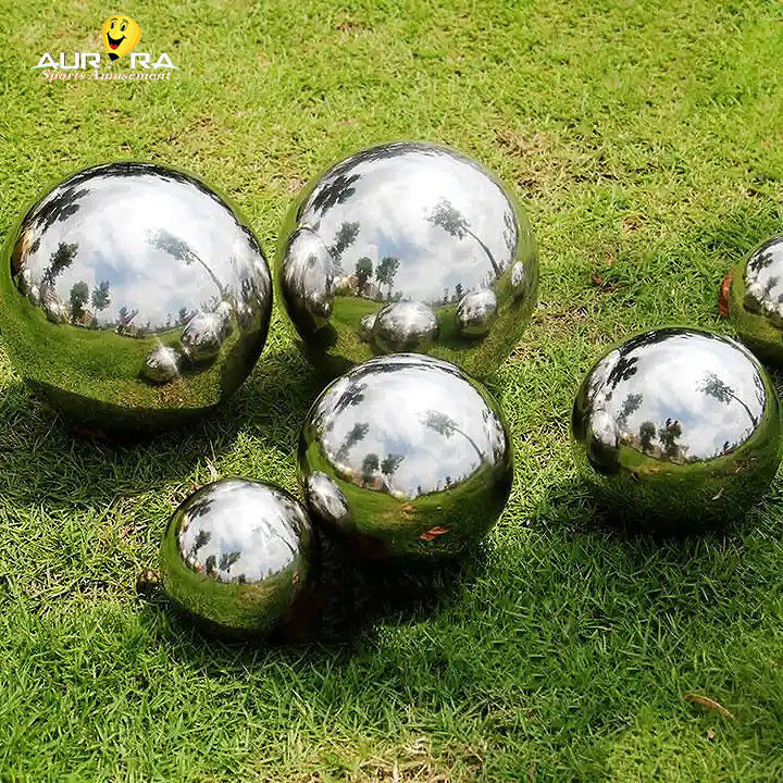 Esfera gigante sellada bola de plata esferas de espejo inflables para decoración