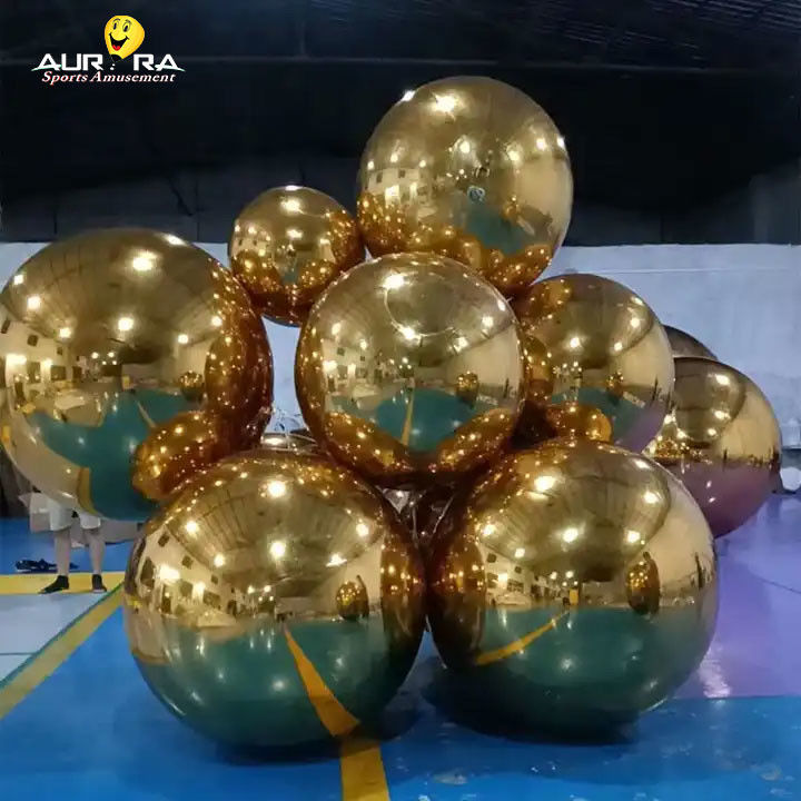 Decoración de eventos Esfera espejo inflable globo Esferas boda discoteca láser