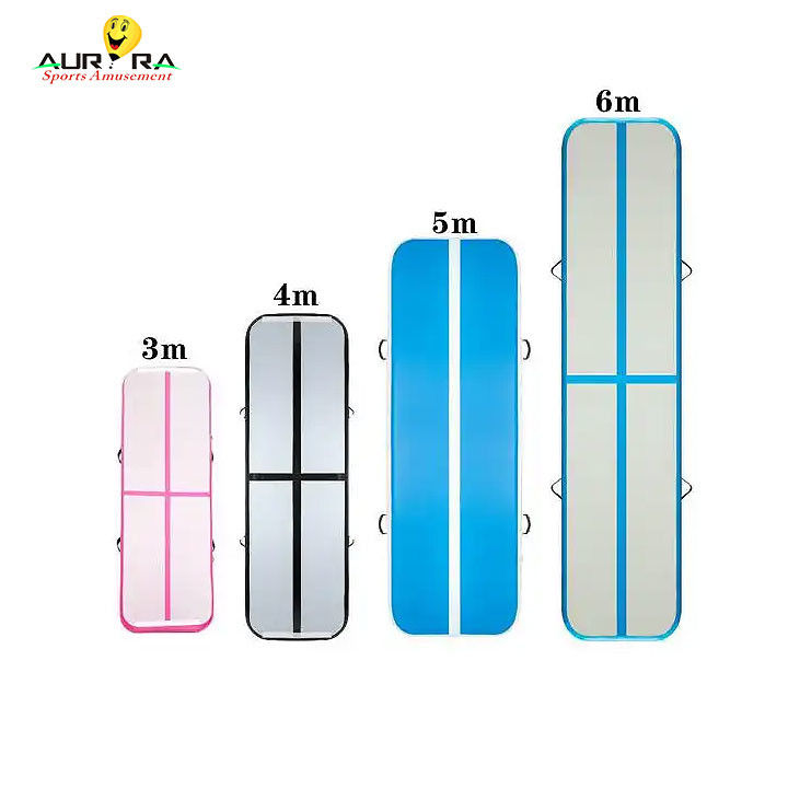 Gimnasio Gimnasia Gimnasia Air Track Mat 3m Fuera de la Puerta Inflatable Salto Mat Azul