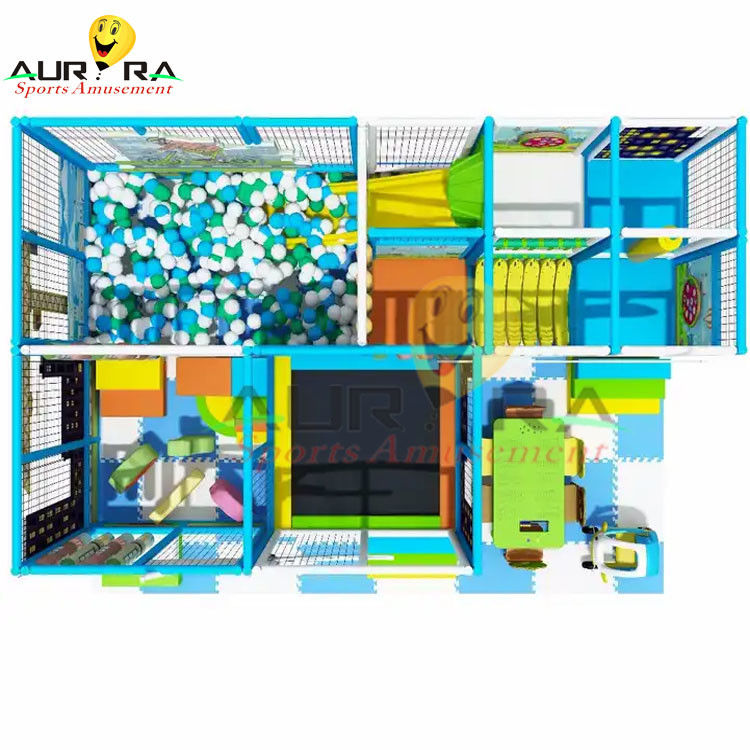 Cuadro de interior para bebés Equipo de juego suave Conjunto de piscina de pelota para niños Área de juego