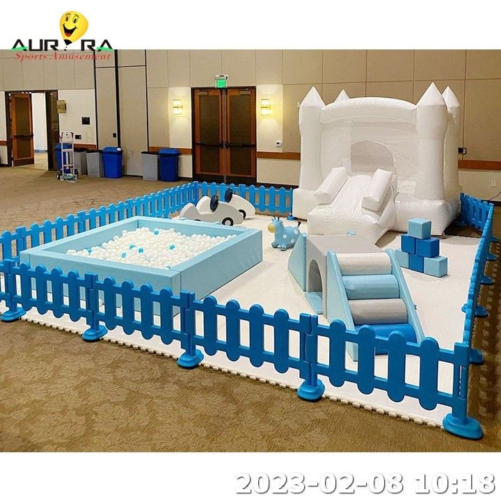 Niños personalizados juegan Blue Soft Ball Pit Indoor Soft Play Equipos Impresión digital