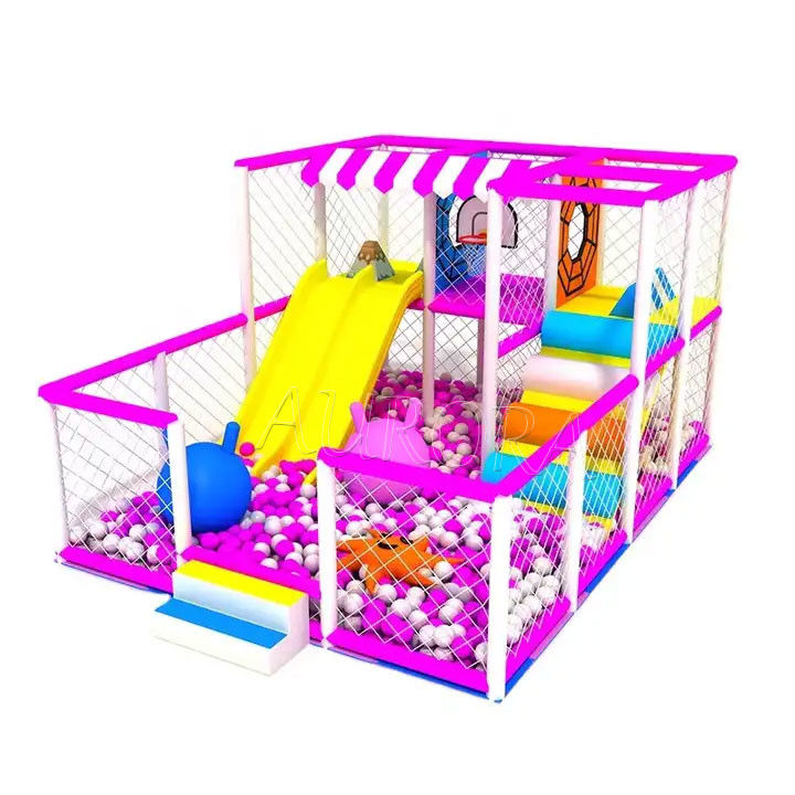Violeta Amarillo Juego interior Suave Parque de juegos Cómodo Deportes Niños Aventura Entretenimiento
