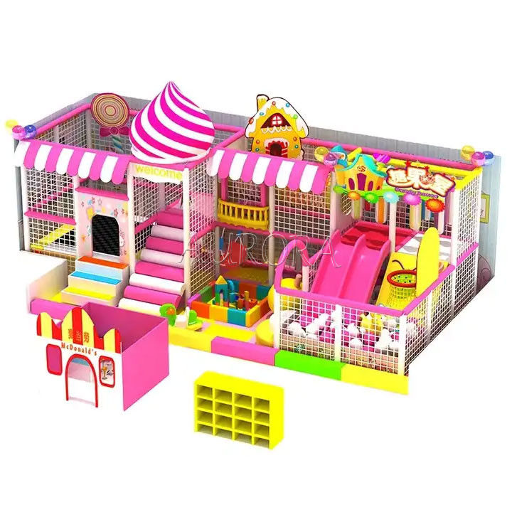 Violeta Amarillo Juego interior Suave Parque de juegos Cómodo Deportes Niños Aventura Entretenimiento