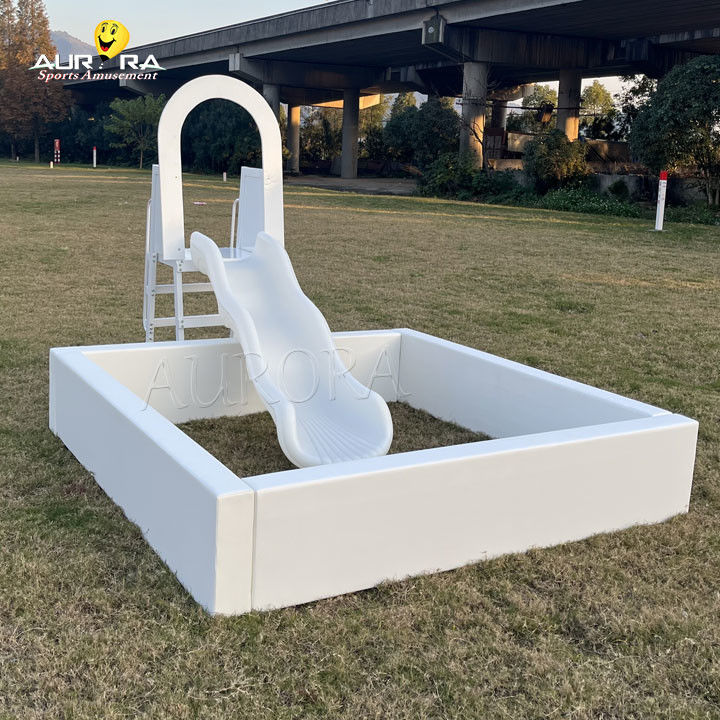 Cuadro de madera inflables equipo de juego suave para niños Conjuntos de cúpula de burbujas castillo de salto portero blanco