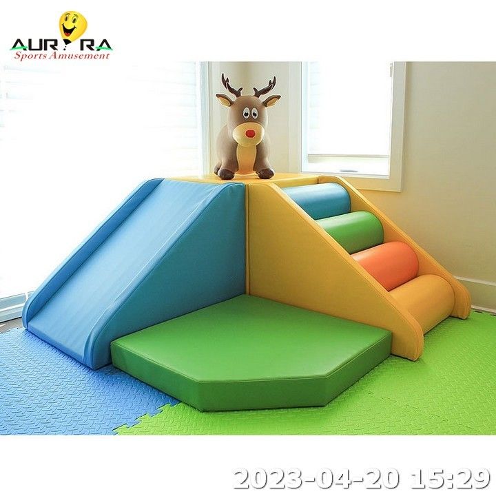 Orange Round Ball Pit Pool Playground Juego de Piscinas Parque infantil Deslizamiento Juego suave en el interior