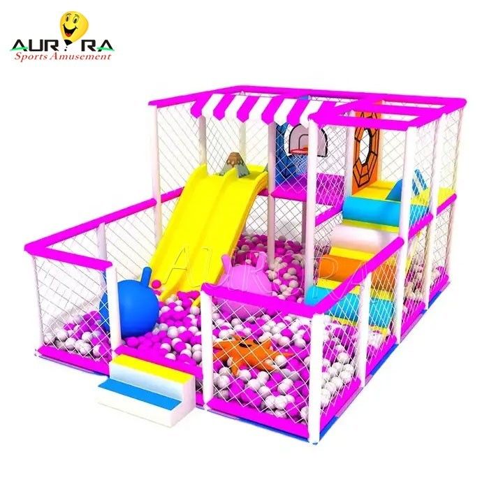 Parque temático interior Parque de diversiones para niños azul Equipo con 1 y Materia de acero