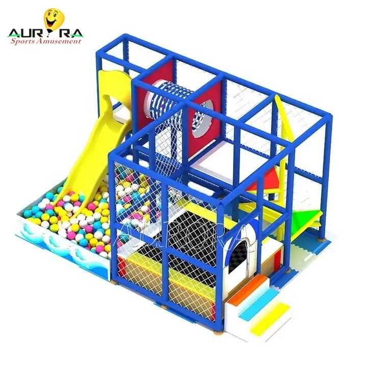 Parque temático interior Parque de diversiones para niños azul Equipo con 1 y Materia de acero
