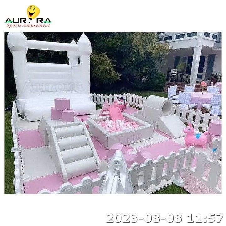Niño juego de juego de equipo de juego de pelota piscina Merry Go Round Pink