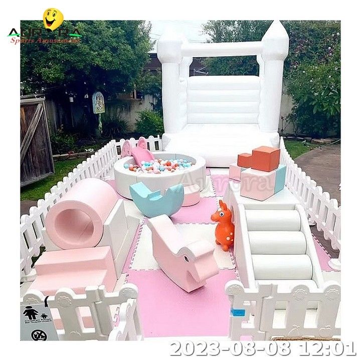 Niño juego de juego de equipo de juego de pelota piscina Merry Go Round Pink