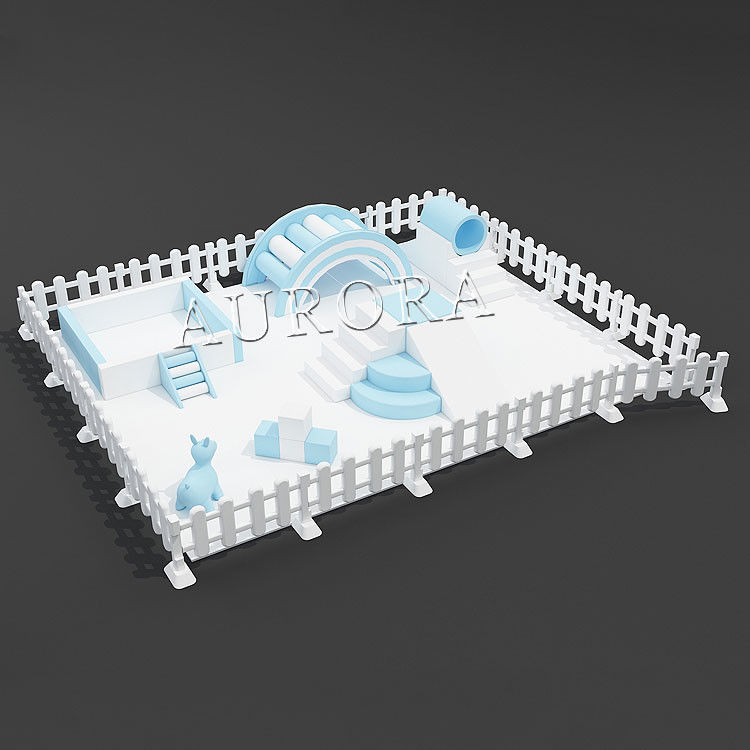 Juego suave Valla blanca de espuma interior Slide Ball Pool Niños Juego suave de juegos de área