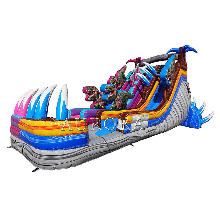 Slides de agua inflables para la piscina de calidad comercial de color morado azul gigante