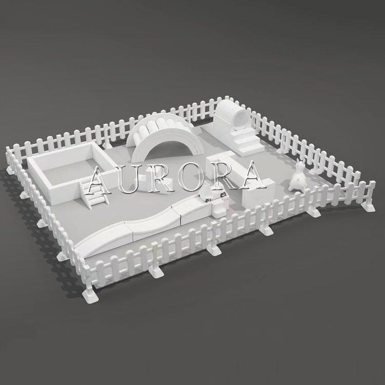 Custom All White Pequeño tamaño Parques infantiles interiores Equipo de juego suave para la fiesta