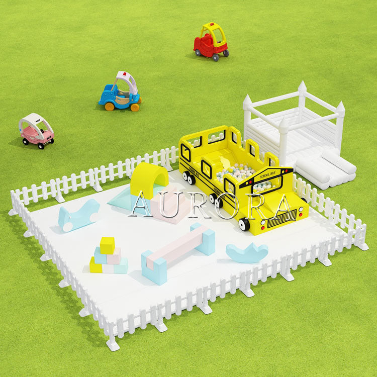 Custom All White Pequeño tamaño Parques infantiles interiores Equipo de juego suave para la fiesta
