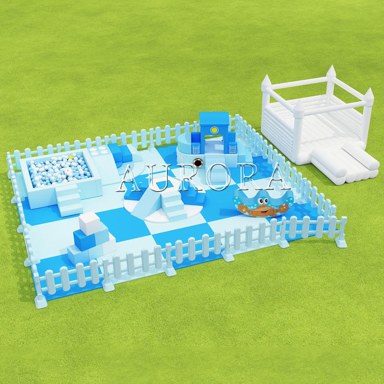 Custom All White Pequeño tamaño Parques infantiles interiores Equipo de juego suave para la fiesta