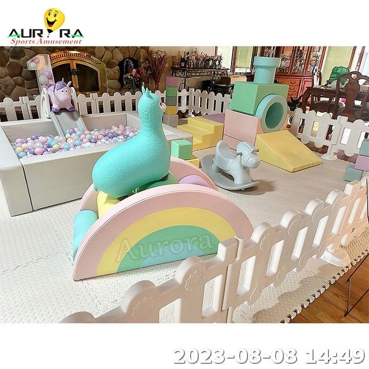 Niños Blanco Verde Soft Play Bloques de espuma juego Con equipo de juego de bola Pit Soft