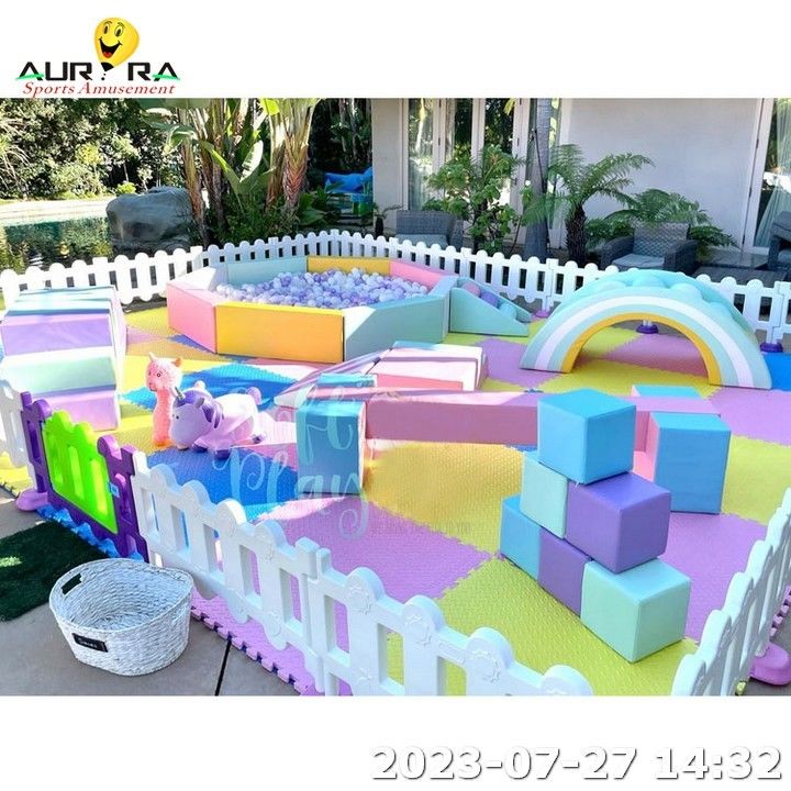 Merry Go Round Soft Play Alquiler de equipo de espuma Soft Playground para niños