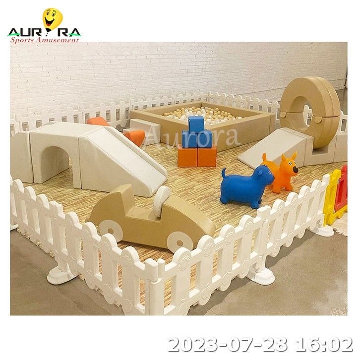 Equipo de juegos en interiores juego suave conjunto de niños montañismo suave conjunto de púrpura rosa blanco