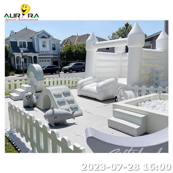 Equipo de juegos en interiores juego suave conjunto de niños montañismo suave conjunto de púrpura rosa blanco