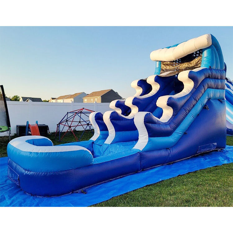 Eventos de alquiler para niños toboganes de agua inflables para piscina toboganes de agua con piscina