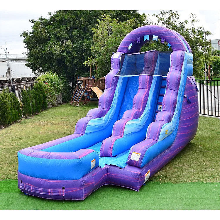Eventos de alquiler para niños toboganes de agua inflables para piscina toboganes de agua con piscina