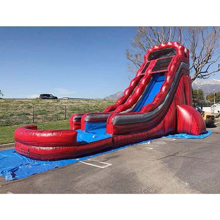 Eventos de alquiler para niños toboganes de agua inflables para piscina toboganes de agua con piscina