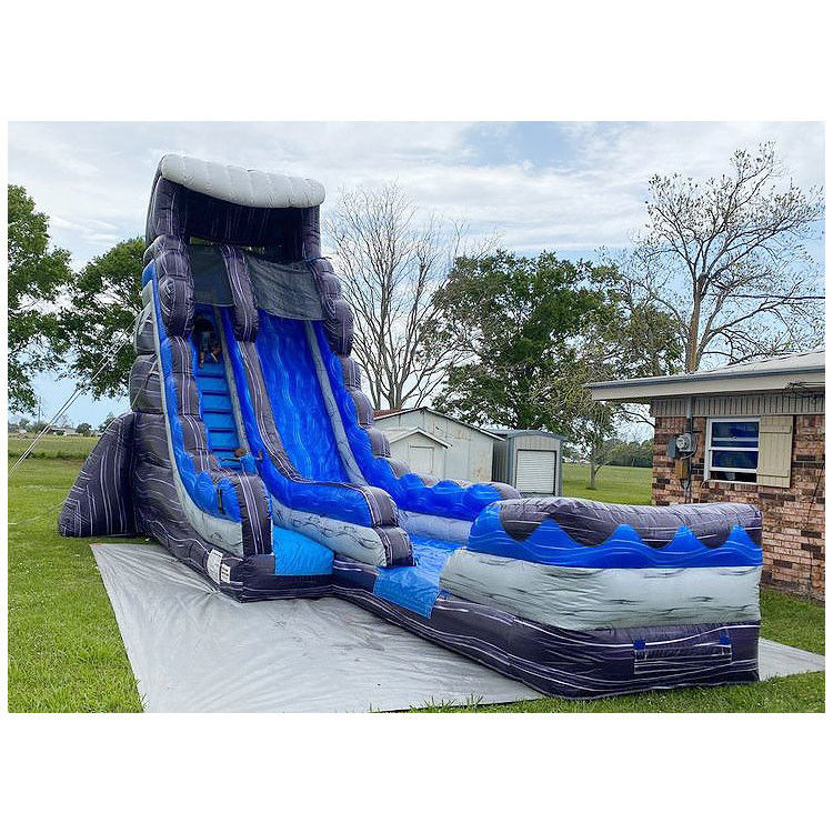 Deslizamiento de agua inflable de grado con castillo de rebote Para niños y adultos con piscina