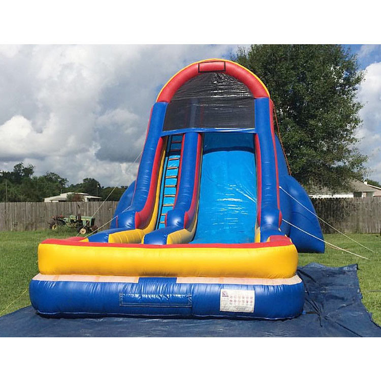 Tarpaulin gigante toboganes inflables y toboganes de agua para la fiesta de los niños 0.55mm PVC