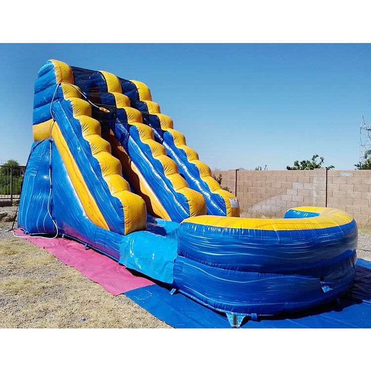 Tarpaulin gigante toboganes inflables y toboganes de agua para la fiesta de los niños 0.55mm PVC
