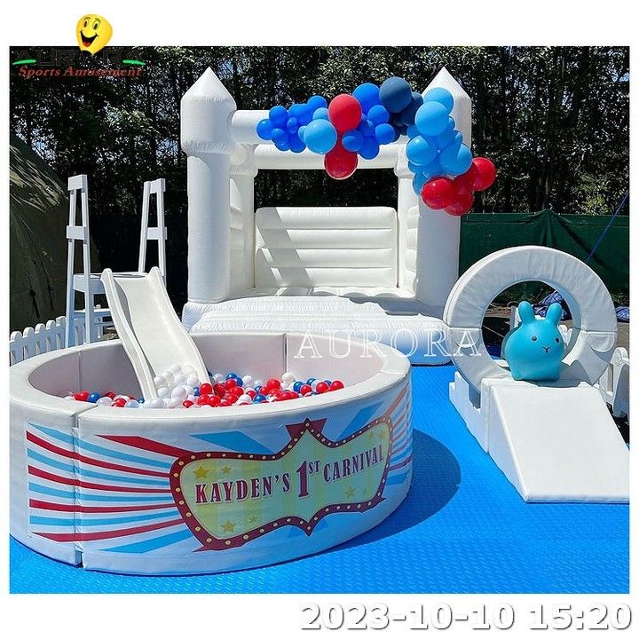 Equipo de juegos suaves personalizado para niños al aire libre para alquiler de fiestas con portero