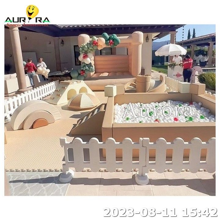 Jardín de pelota al aire libre Niños juegos suaves Conjuntos de área de juego interior Casa de rebote inflable