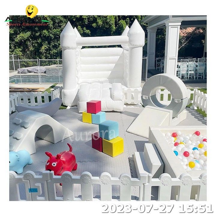 Equipo de patio para niños alquiler de juegos blancos