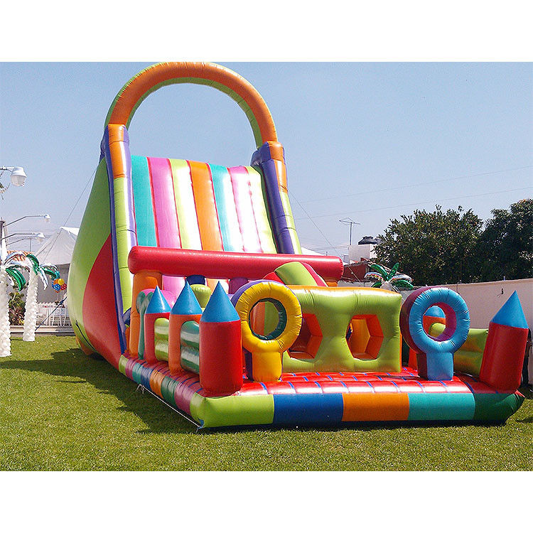 tobogán de agua inflable para adultos tobogán de agua comercial verde con piscina para niños
