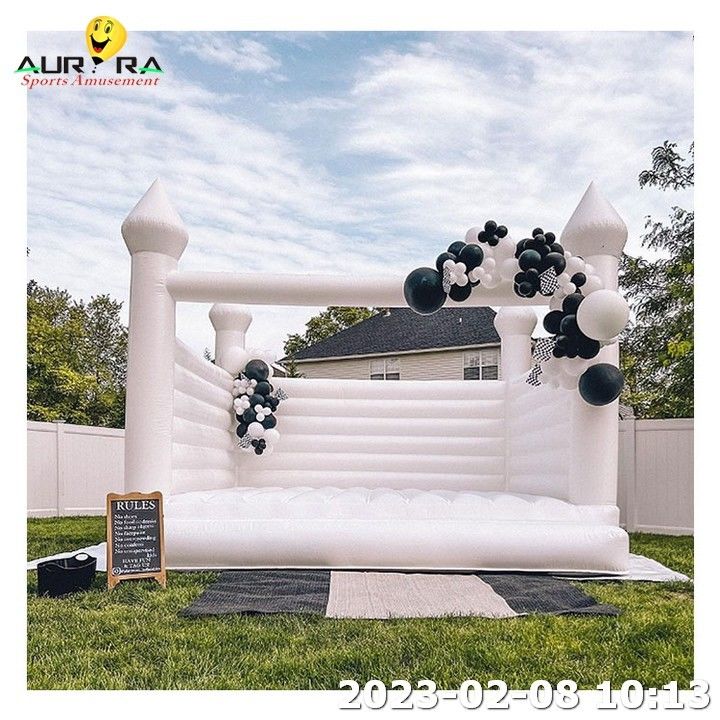 Para el evento Inflable Casa Blanca Rebote Niños Inflable portero para el alquiler de bodas