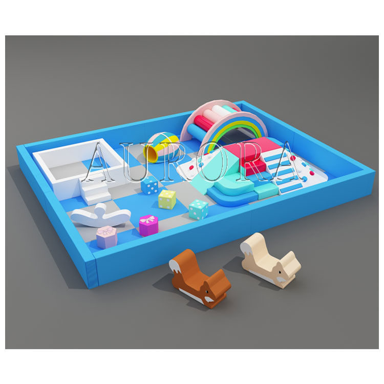 Niños Soft Play Ball Pit Un conjunto completo de Soft Play Rainbow Bridge Equipo de Soft Play