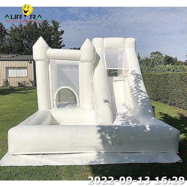 Combo húmedo Nueva casa de rebote inflable con soplador Mini casa de rebote con hoyo de bolas