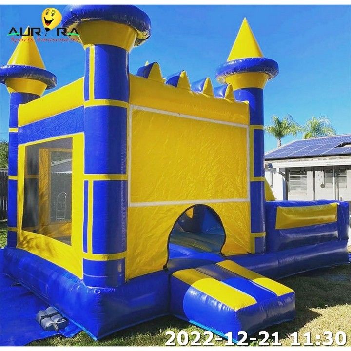 Casa de salto inflable Salto de salto Color azul Combo de diapositiva personalizado